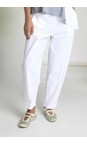 Naya White  Naya Drawstring Welt Pocket Trouser  