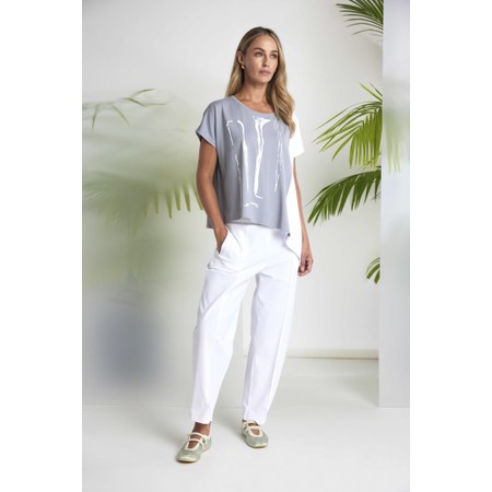 Naya Naya Drawstring Welt Pocket Trouser - White