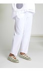 Naya White  Naya Drawstring Welt Pocket Trouser  
