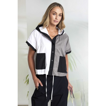 Naya Naya Two Tone Hooded Jacket - Beige