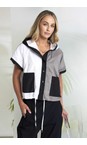 Naya White / Taupe Naya Two Tone Hooded Jacket  