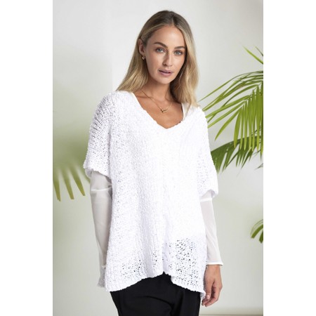 Naya Naya White Waffle Effect Knit - White