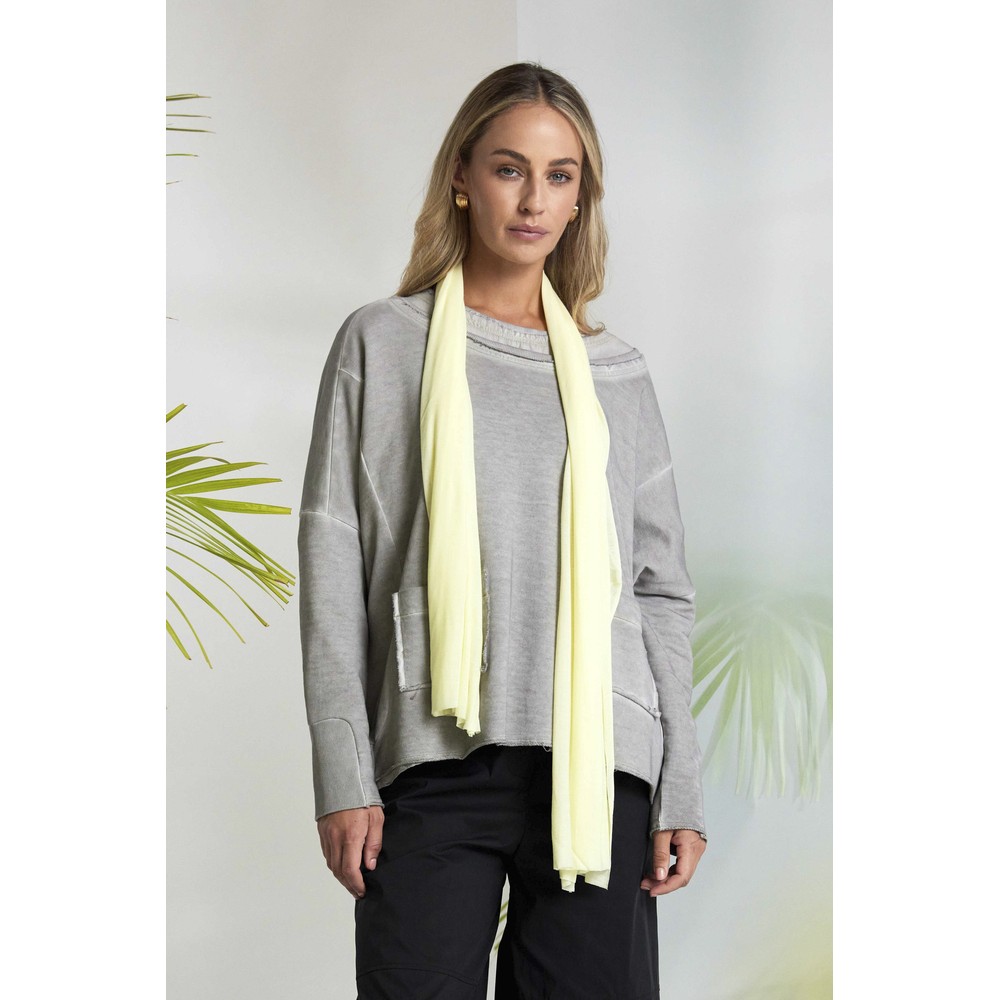 Naya Naya Taupe Faded Wash Effect Top Taupe