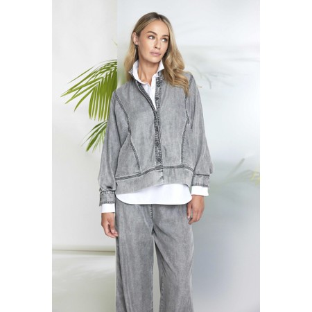 Naya Naya Washed Effect Button Jacket - Grey