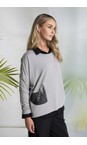 Naya Taupe / Black Naya Taupe And Black Placement Print Top  