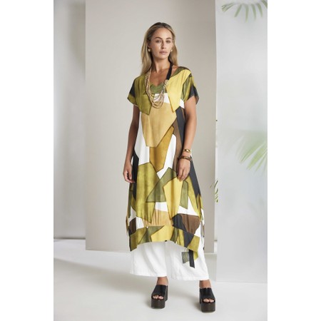 Naya Naya Graphic Print Dress - Green