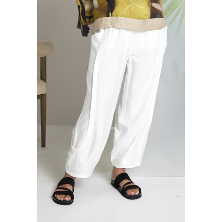 Naya Naya White Side Panel Detail Trouser - White