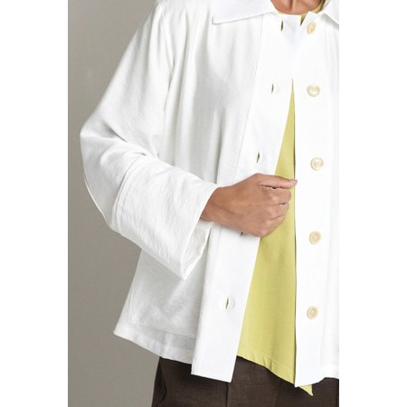 Naya Naya White Pocket Detail Button Jacket - White