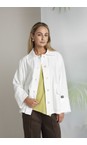Naya White  Naya White Pocket Detail Button Jacket  