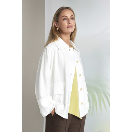 Naya Naya White Pocket Detail Button Jacket - White