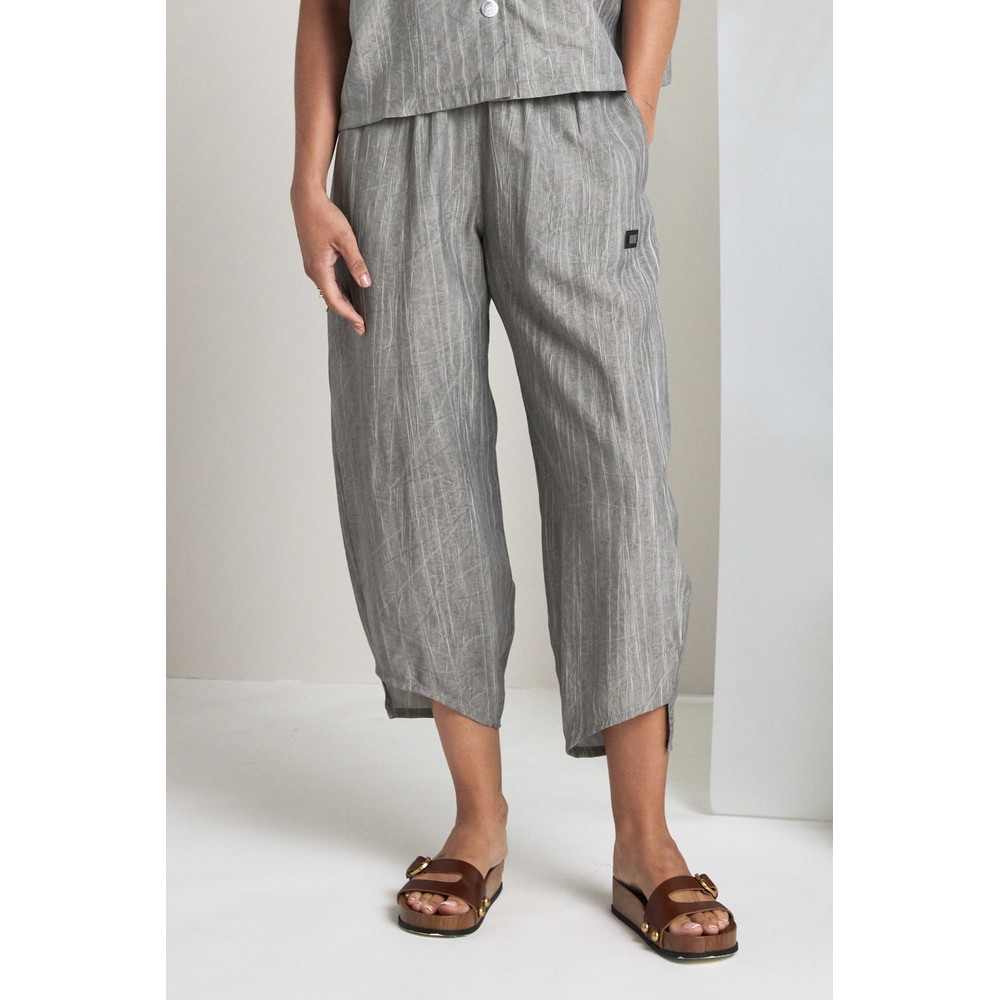 Naya Naya Oil Washed Crinkle Trouser Taupe