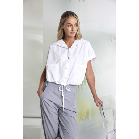 Naya Naya Detailed Pocket Hooded Top - White