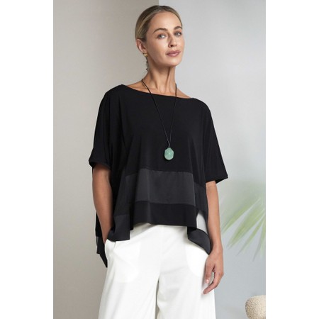Naya Naya Square Black Contrast Top - Black