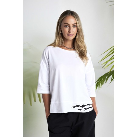 Naya Naya Wave Print Top - Black