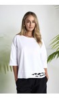 Naya White / Black Naya Wave Print Top  