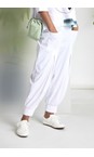 Naya White  Naya Pleat Cuff Trouser  