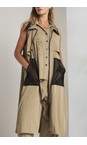 Naya Tan Naya Tan Zip Contrast Pocket Waistcoat  