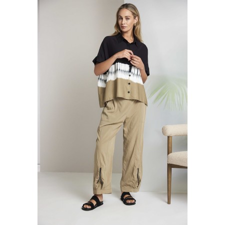 Naya Naya Tan Zip Detail Trouser - Brown