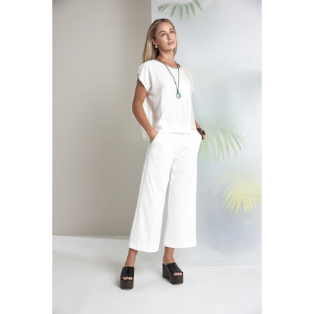 Naya Naya Cream Wide Leg Pocket Trouser - Off-White