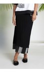 Naya Black / White Naya Embossed Stripe Hem Skirt  