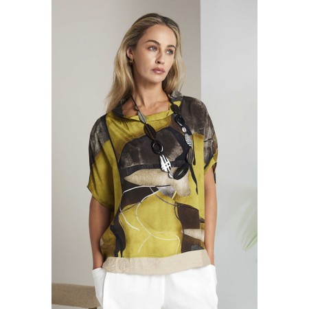 Naya Naya High Neck Print Top - Green