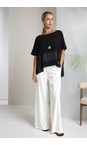 Naya Cream Naya Wide Leg Jersey Trouser  