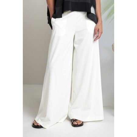 Naya Naya Wide Leg Jersey Trouser - Off-White