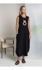 Naya Black  Naya Sleeveless Side Pocket Dress  
