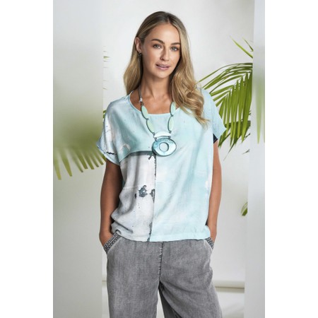 Naya Naya Mint Faded Print Top - Green