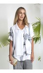 Naya White / Granite Naya Marbled Ribbon Print Shirt  