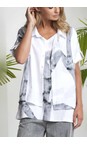 Naya White / Granite Naya Marbled Ribbon Print Shirt  