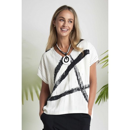 Naya Naya Brush Stroke Print Top - Multicoloured