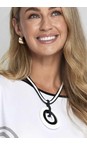 Naya White / Black Naya Two Tone Circle Necklace  