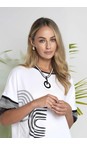 Naya White / Black Naya Two Tone Circle Necklace  
