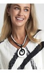 Naya White / Black Naya Two Tone Circle Necklace  