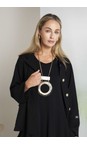 Naya Pebble Naya Brushed Gold Circle Necklace  