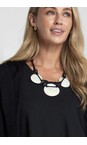 Naya Black / Off White Naya Shell Disc Necklace  