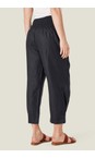 Masai Clothing Black  MaPenna Black Linen Tapered Trouser  
