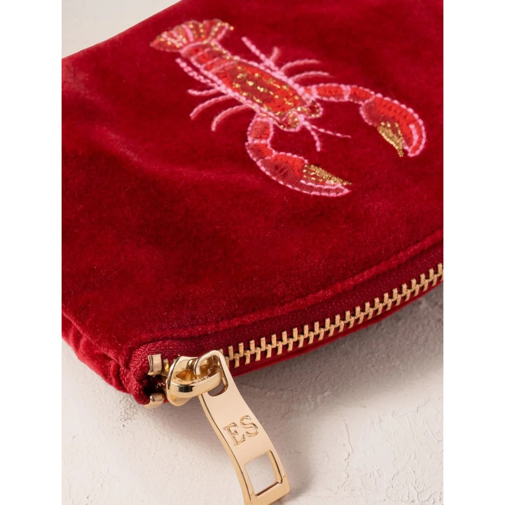 Elizabeth Scarlett Lobster Rouge Velvet Coin Purse Lobster Rouge