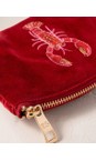 Elizabeth Scarlett Lobster Rouge Lobster Rouge Velvet Coin Purse  