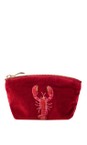Elizabeth Scarlett Lobster Rouge Lobster Rouge Velvet Coin Purse  