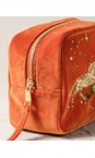 Elizabeth Scarlett Celestial Wild Horses Terracotta Celestial Wild Horses Velvet Makeup Bag  