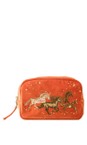 Elizabeth Scarlett Celestial Wild Horses Terracotta Celestial Wild Horses Velvet Makeup Bag  