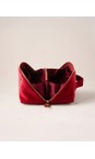 Elizabeth Scarlett Lobster Rouge Lobster Velvet Open Flat Makeup Bag  