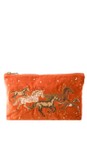 Elizabeth Scarlett Celestial Wild Horses Terracotta Celestial Wild Horses Everyday Velvet Pouch  