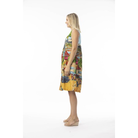 Orientique Ibiza Print Pleated Dress - Multicoloured