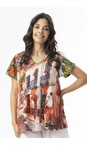 Orientique Tower Peach Tower Peach Print Contemporary T-Shirt  