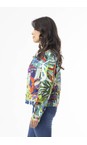 Orientique Leaves Blue Print Ponte Jacket  