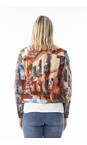 Orientique Tower Peach Tower Peach Print Ponte Jacket  
