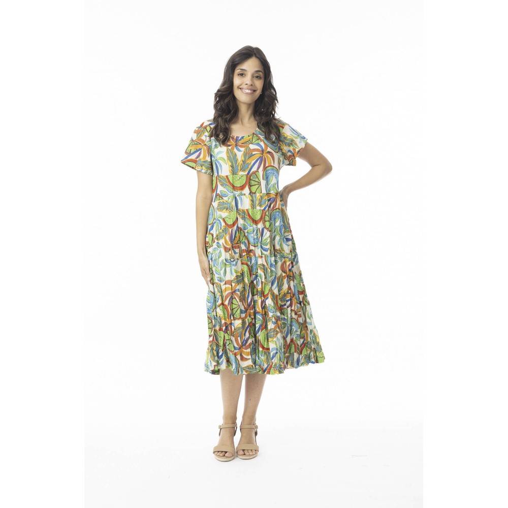 Orientique Curacao Print Layers Dress Curacao